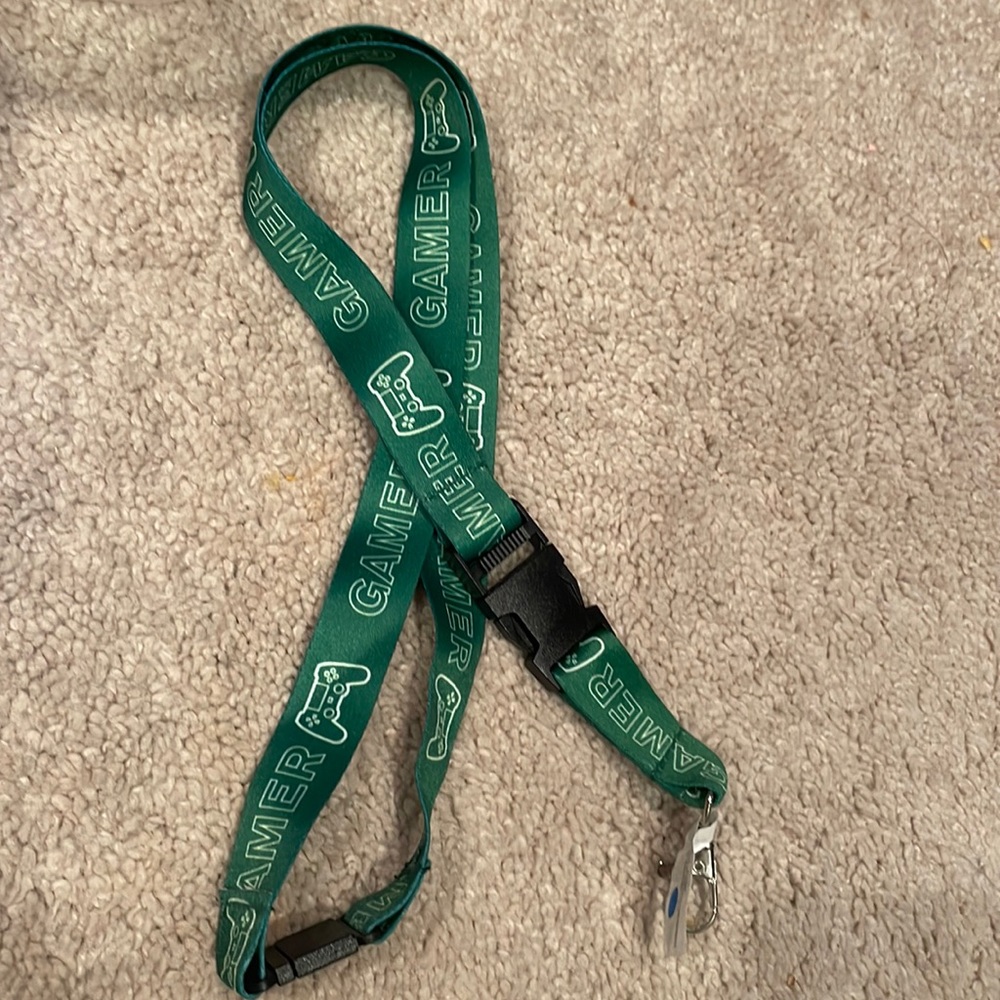 Nwt green gamer lanyard